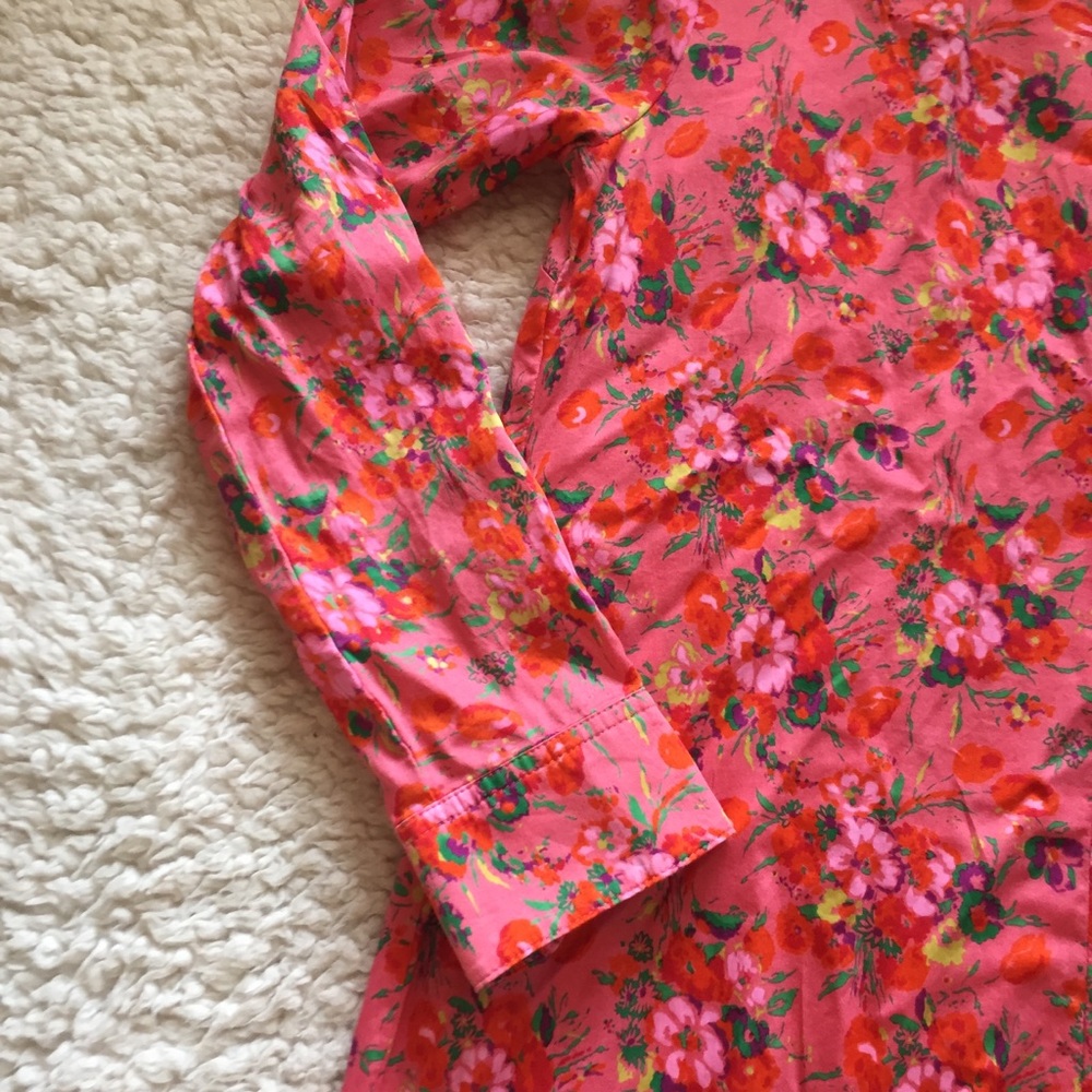 Gap Floral Collared Button Spring Print Dress Xs - image 7